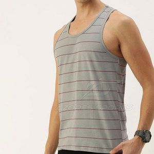 เสื้อกล้ามผู้ชายสีพื้น ผ้าถัก ระบายอากาศ แห้งเร็ว ทรงเข้ารูป เหมาะสำหรับออกกำลังกาย ผ้าฝ้าย ใส่สบาย - Product Image 2