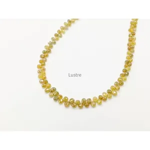 เพชรเหลืองทรงหยดน้ำคุณภาพสูง หายาก สำหรับสร้อยคอเพชรหรูหรา - Product Image 4