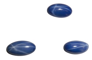 Zafiro Azul Estrella Ovalado de 8x15mm, 5.5 Quilates, Creado en Laboratorio, Cabujón Pulido con Efecto de Estrella de 6 Puntas para Joyería - Product Image 6