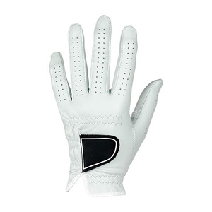 ถุงมือกอล์ฟสีขาวสำหรับมือขวา ยี่ห้อ Syed Sarfraz Industries ทำจากหนัง Cabretta แท้ ระบายอากาศได้ดี ปิดด้วยแถบตีนตุ๊กแก เหมาะสำหรับทุกเพศทุกวัย - Product Image 6