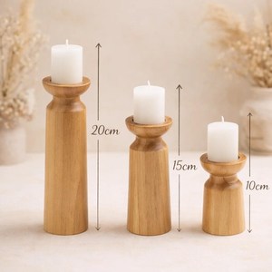 Metal Eco-Friendly Handmade Wedding <b>Candle</b> <b>Stick</b> Holder Set Natural Finish Home Decoration Nordic Style Three Sizes - Product Image 2