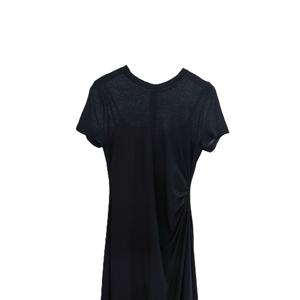 Robe midi en crêpe pour femme, style streetwear, avec taille empire sur un côté, motif uni, antistatique, pour la marche et les voyages en été - Product Image 5