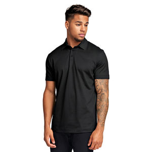 Polo de Manga Corta para Hombre, 100% Algodón, Tejido de Punto, Color Sólido, Casual, Transpirable, Corte Regular, Negro, Azul Marino, Beige - Product Image 3