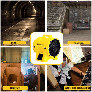 Langlebiges 12-Zoll-Industrie-Kunststoffgebläse mit 25-Fuß-Kanal Kompakter Speicher behälter Tragbare Axial-Luftbewegungsventilator-Belüftung - Product Image 6