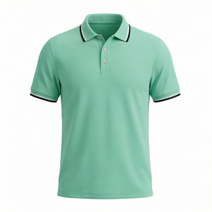 Men's <b>Navy</b> <b>Blue</b> Short Sleeve 100% Polyester Pique for <b>Shirt</b> Casual Breathable Anti-Wrinkle Regular Fit Solid Knitted Design - Product Image 1