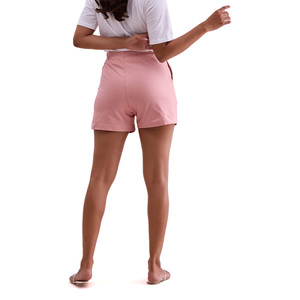 Shorts de Algodón con Estampado Floral para Mujer, Cintura Elástica, Corte Regular Informal, Bolsillos, Talle Alto, Tejido Transpirable, Ecológico, Lavado, con Botones - Product Image 4