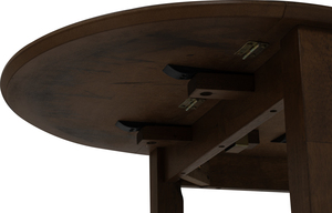 Rustic <b>Walnut</b> Finish Extendable Dining <b>Table</b> in Oval Dining Room <b>Table</b> Modern Home Furniture for Apartment - Product Image 5