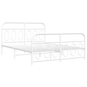 โครงเตียงเหล็กสีขาวขนาดคิงไซส์ ดีไซน์ทันสมัยรูปทรงสี่เหลี่ยมผืนผ้า ประเภทสินค้าเตียงโลหะ - Product Image 2