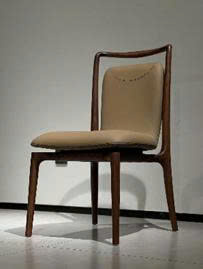Chaise de salle à manger en bois de noyer massif de qualité supérieure avec coussin en cuir pleine fleur, meubles de luxe pour la maison, la cuisine, le restaurant, l'hôtel PISANO - Product Image 2