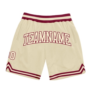 Custom Eco-Friendly Custom Red <b>White</b> Authentic Throwback Basketball Shorts - Product Image 4