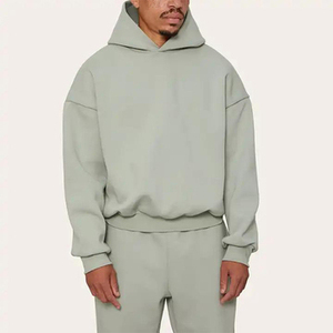 Ensemble de survêtement à capuche pour homme, couleur unie, en coton, coupe ample, pantalon de jogging décontracté, manches longues, coupe ample, vêtements d'automne - Product Image 3