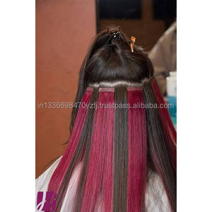 ผมมนุษย์2คลิปผมสีม่วงผมต่อที่มีสีสัน - Product Image 5