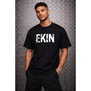 Ekin Impex T-shirt for Men Cotton 260GSM Custom Design Men's T-shirts Neck Oversize Good Quality T-shirt Plain t Shirt for Men - Product Image 3