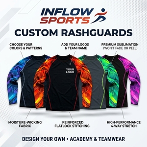 Custom Adult Long Sleeve Compression <b>Shirt</b> Color Block Rash Guard UV protection <b>swim</b> <b>shirt</b> bjj rash guard martial arts wear - Product Image 6