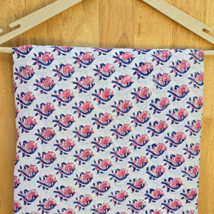 100% Cotton Combed Hand Block Print Fabric Indian Ethnic Dress Making Handmade Running Material Women's Shirts Home Suit Bag - Product Image 1