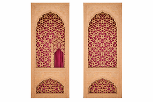 ฉากหลังงานแต่งงานแบบหรูหราพร้อมกรอบไม้ลายจาลี แผงมันดาปเคลือบเงาแบบอินเดียคุณภาพพรีเมียม แผงตกแต่งงานพรีเมียมสำหรับงานเลี้ยงต้อนรับในสหราชอาณาจักร - Product Image 5