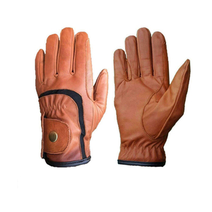 Horse Riding Gloves Leather Equestrian Gloves Unisex Full Finger Soft Breathable Comfortable Durable Non Slip Summer <b>Cycling</b> - Product Image 1