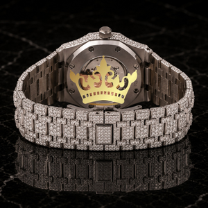 Reloj de Lujo para Hombre con Diamantes Moissanite, Completamente Adornado con Piedras VVS, Reloj de Pulsera - Product Image 4