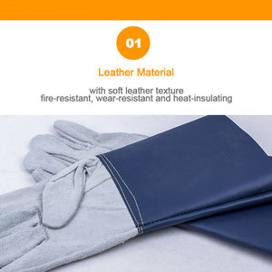 Gants de travail en cuir pour soudeur TIG, résistants à la chaleur et aux produits chimiques, gants de soudage TIG - Product Image 3
