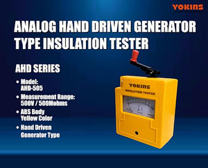 Testeur d'isolation manuel haute performance Yokins 500V 500MOhm |   Haute précision |   Protection IP55 |   Garantie d'un an |   Lourd - Product Image 2