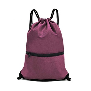 High Quality Polyester Drawstring Backpack Waterproof Custom Logo Fitness <b>Gym</b> Drawstring <b>Sports</b> <b>Bags</b> with Pocket In Multi Colors - Product Image 2