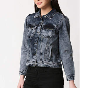Vestes en jean tricotées en laine pour femmes à prix abordable, manches longues, style tendance, imperméables, écologiques, en coton et élasthanne respirant - Product Image 3