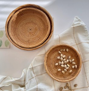 Elegante Bandeja de Servir de Ratán Tejida a Mano, Natural, Elegante, Premium, para el Hogar, Cocina, Almacenamiento, Regalo - Product Image 2