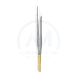Pince chirurgicale dentaire Al Mida Healthcare en acier inoxydable à pointe dorée, certifiée CE, certifiée ISO13485, garantie à vie, manuel inclus - Product Image 1