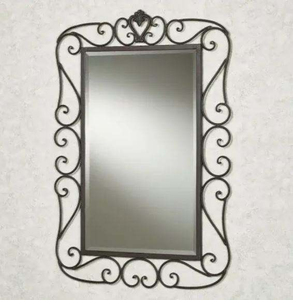 Miroir mural ovale en métal de style côtier, pas cher, pour la décoration de la maison, de l'hôtel, du salon, miroir mural décoratif en fer provenant d'Inde - Product Image 3