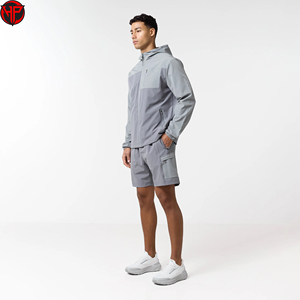 Best Quality Windbreaker Jacket and <b>Shorts</b> 2 Piece Set Wholesale LOW MOQ Custom Manufacture Embroidered Zip Up Nylon <b>Short</b> Set - Product Image 1