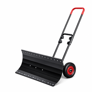 Pousse-neige à lame de 40 po x 17 po avec roues, lame et poignée réglables, pelle à neige en acier pour utilisation hivernale ODGWTO015 - Product Image 1