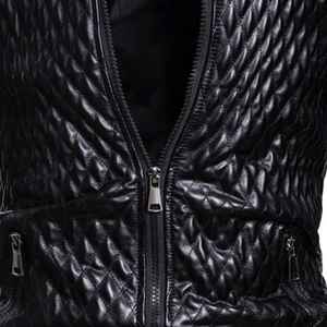 Factory Direct Sale Stylish Men's Genuine <b>Leather</b> Windproof <b>Jacket</b> <b>Long</b> Sleeve Winter Latest Design High Quality Best Popular - Product Image 5