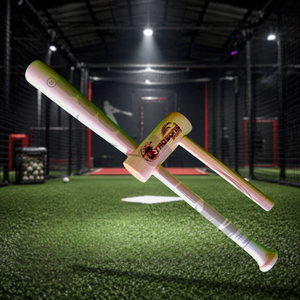 Trqsons TB-DH-01 Batte de baseball en bois à double poignée personnalisable avec plusieurs couleurs pour un entraînement optimal au swing - Product Image 1