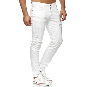 Jean pour homme de haute qualité personnalisé, nouveau design, style décontracté tendance, couleur unie, tissu en coton confortable - Product Image 2