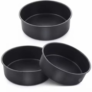 Silver Carbon Steel Round Nesting <b>Baking</b> Pan <b>Set</b> for Decorative Floral Pastries Eco-Friendly and Oven Safe - Product Image 2
