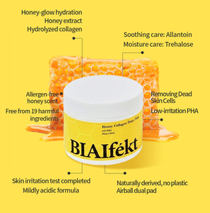 Lingettes Toniques Exfoliantes au Collagène et au Miel K-Beauty Sans Fibres Plastiques, Sans Allergènes, Formule 19-Free, Hydratantes et Éclatantes - Product Image 2