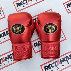 Custom <b>No</b> Boxing <b>No</b> Life Genuine Leather Boxing Gloves for Training Sparring Hook Loop and Lace-up Closure Boxing Gloves - Product Image 6