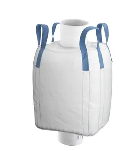 Custom Top and Bottom FIBC Jumbo Bag Breathable Woven PP Plastic 1000kg Loading Weight Without/With Liner