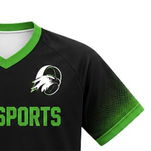 Black Green Sublimation Lacrosse Jersey <b>Men's</b> Sports Team Uniform Short Sleeve Athletic <b>Shirt</b> Custom Print Style Game Wear - Product Image 5