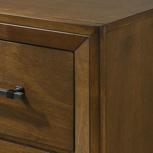 Commode Nathalie en bois de mahogany massif de haute qualité avec finition noyer pour chambre à coucher. - Product Image 4