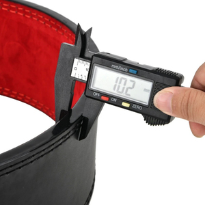 Adjustable Pu Leather Non-Slip Weightlifting <b>Belt</b> Black Orange <b>Red</b> Training Support Universal Fit 15 lb Load Capacity - Product Image 2