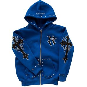 Sudadera con capucha oversize de felpa francesa con hombros caídos y media cremallera, estilo streetwear, para gimnasio, personalizada OEM ODM para hombre - Product Image 1