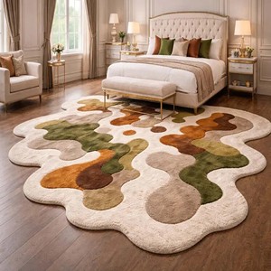 luxury multicolor area <b>rug</b> irregular shape <b>hand</b> <b>tufted</b> soft <b>rug</b> luxury carpet for livingroom modern home decor unique design <b>rug</b> - Product Image 6