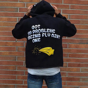 Sweat-shirt à capuche imprimé Super Fly unisexe, surdimensionné, en coton tricoté, style hip-hop, vêtements d'automne - Product Image 2