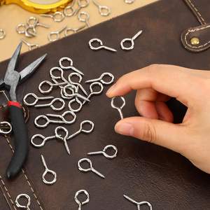 Precio Directo de Fábrica para Pedidos al por Mayor, Gancho de Ojo de Latón, Tornillo de Acero Zincado, Métrico y en Pulgadas, para Joyería, Manualidades y Proyectos de Bricolaje - Product Image 3