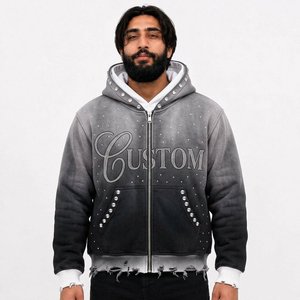 Proveedor de Sudaderas Personalizadas para Hombre, Sudadera con Letras de Chenilla, Felpa Gruesa, Venta al Por Mayor para Minoristas Estadounidenses - Product Image 1