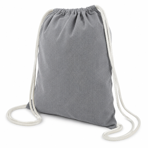 Sac à dos personnalisé en coton recyclé avec cordon de serrage 225 GSM, sac de sport écologique, logo personnalisé, vente en gros, OEM, ODM, fournisseur de marques privées - Product Image 3