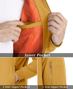 Chaqueta Bomber Unisex Clásica y Cómoda con Patrón Bordado, Colores y Tallas Personalizables, con Cuello Alto, Nueva, para Invierno - Product Image 5