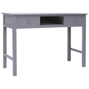 Bureau d'écriture en bois gris 43.3 "x 17.7" x 29.9 "pour ordinateur - Product Image 2