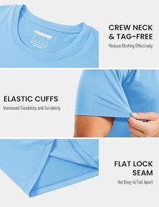 Seamless UV-Protection Mens Quick-Dry T-<b>Shirt</b> For Running With Muscle Support Fit - Product Image 3